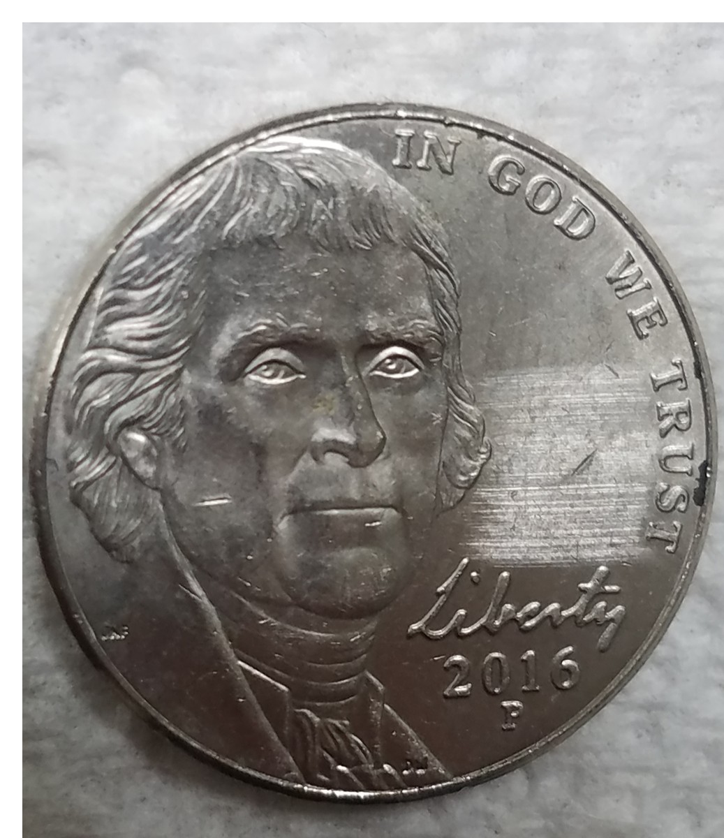 2016-P-Jefferson-Nickel-Horizontal-Feeder-Finger-Damage-On-The-Obverse?